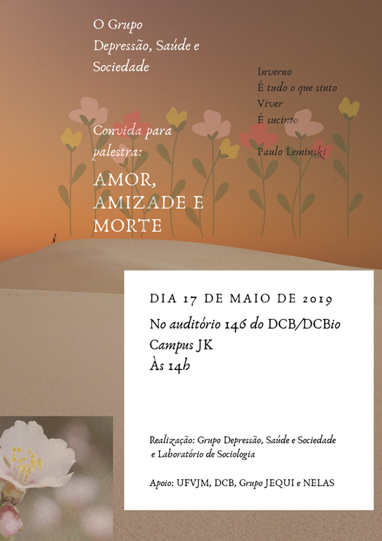 Palestra "Amor, amizade e morte"